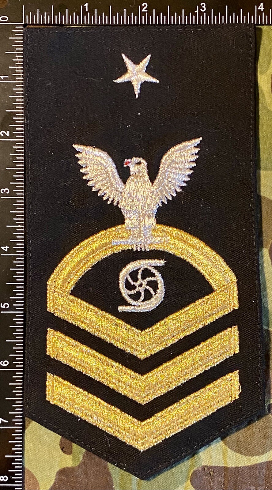 US Navy Gold Gas Turbine System Technician Senior Chief Petty Officer Patch GSCS