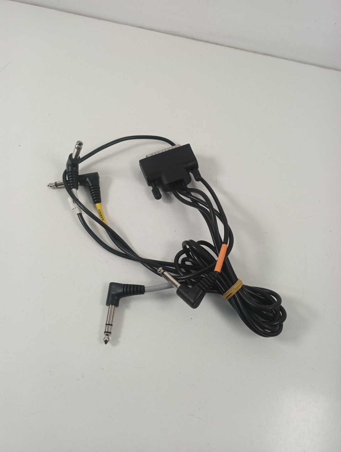 25 Pin D Sub Plug to 4 x 6.35mm (1/4") Stereo Jack Plugs Lead 1 metres Black
