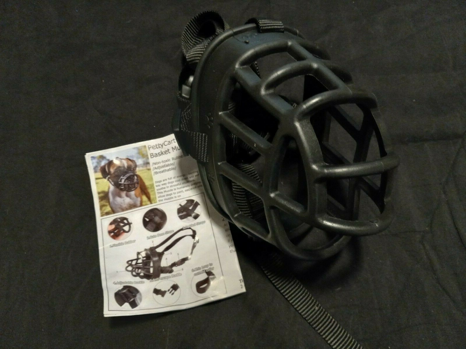 PettyCart Soft Basket Muzzle for (XL-(Snout 11-13"), Prevent Biting, Chewing