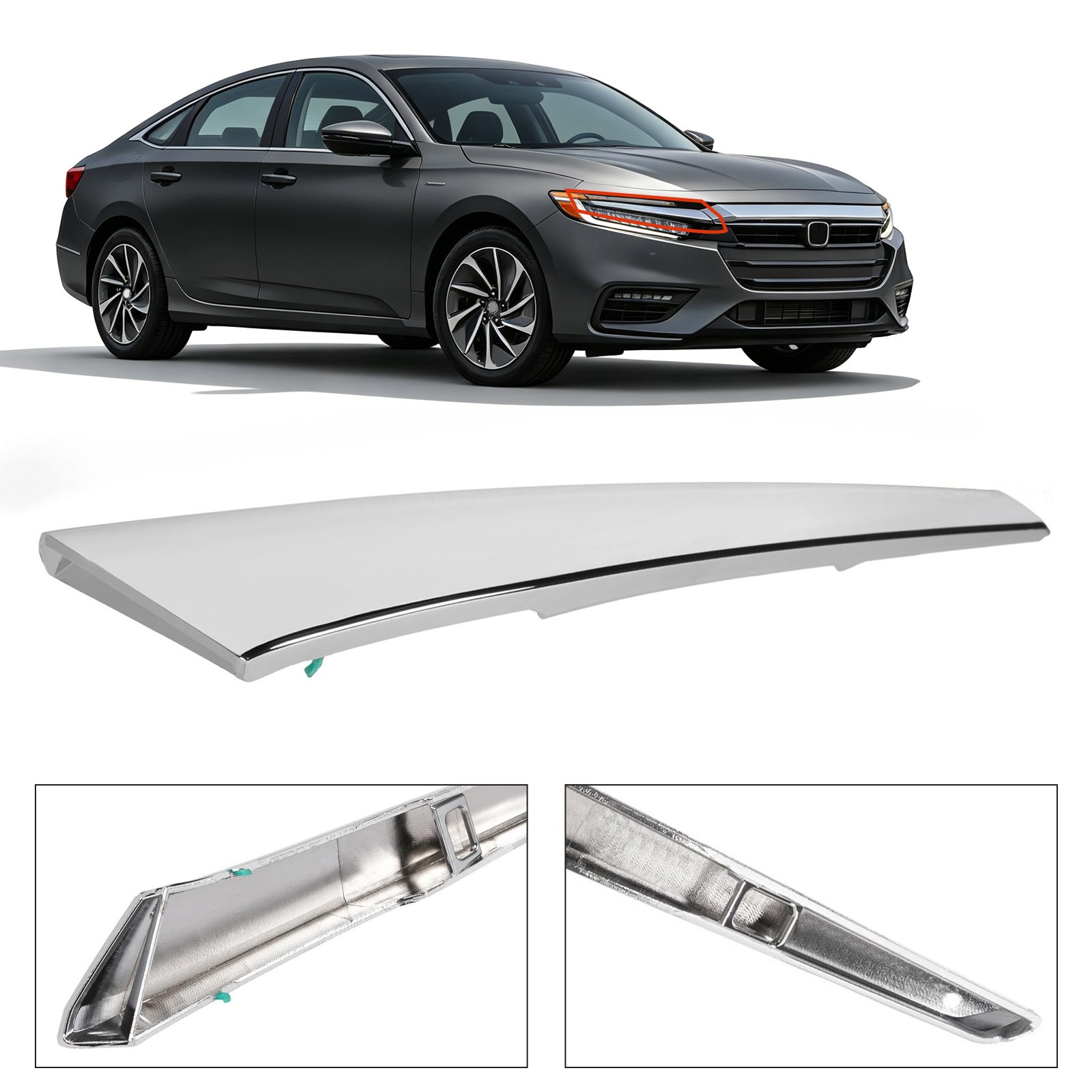 Right Side Headlamp Headlight Molding Bezel For Honda Insight 19-22 #33101TXMA01