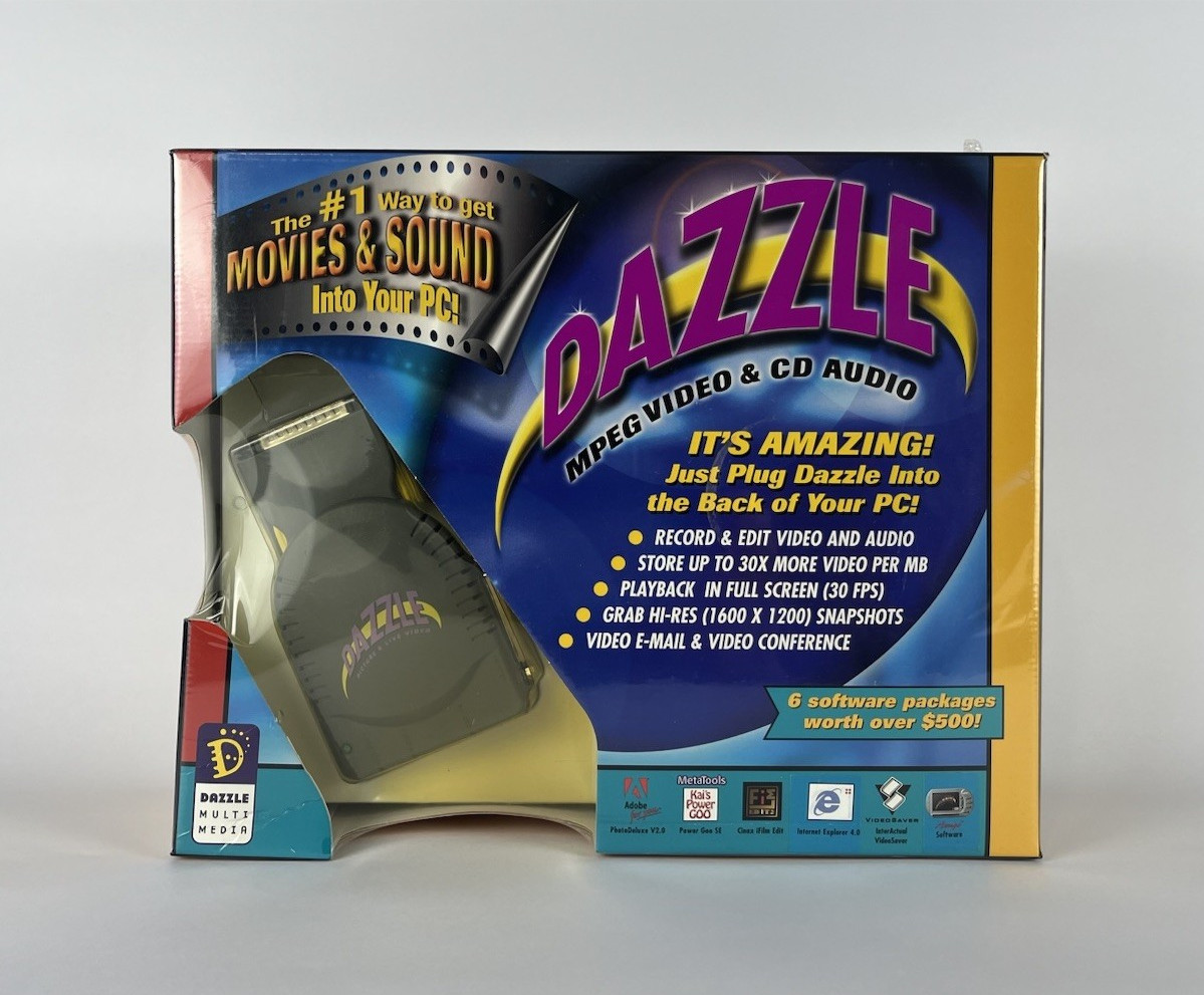 Vintage Dazzle Multimedia MPEG Video CD Audio Capture Device Parallel Port NIB