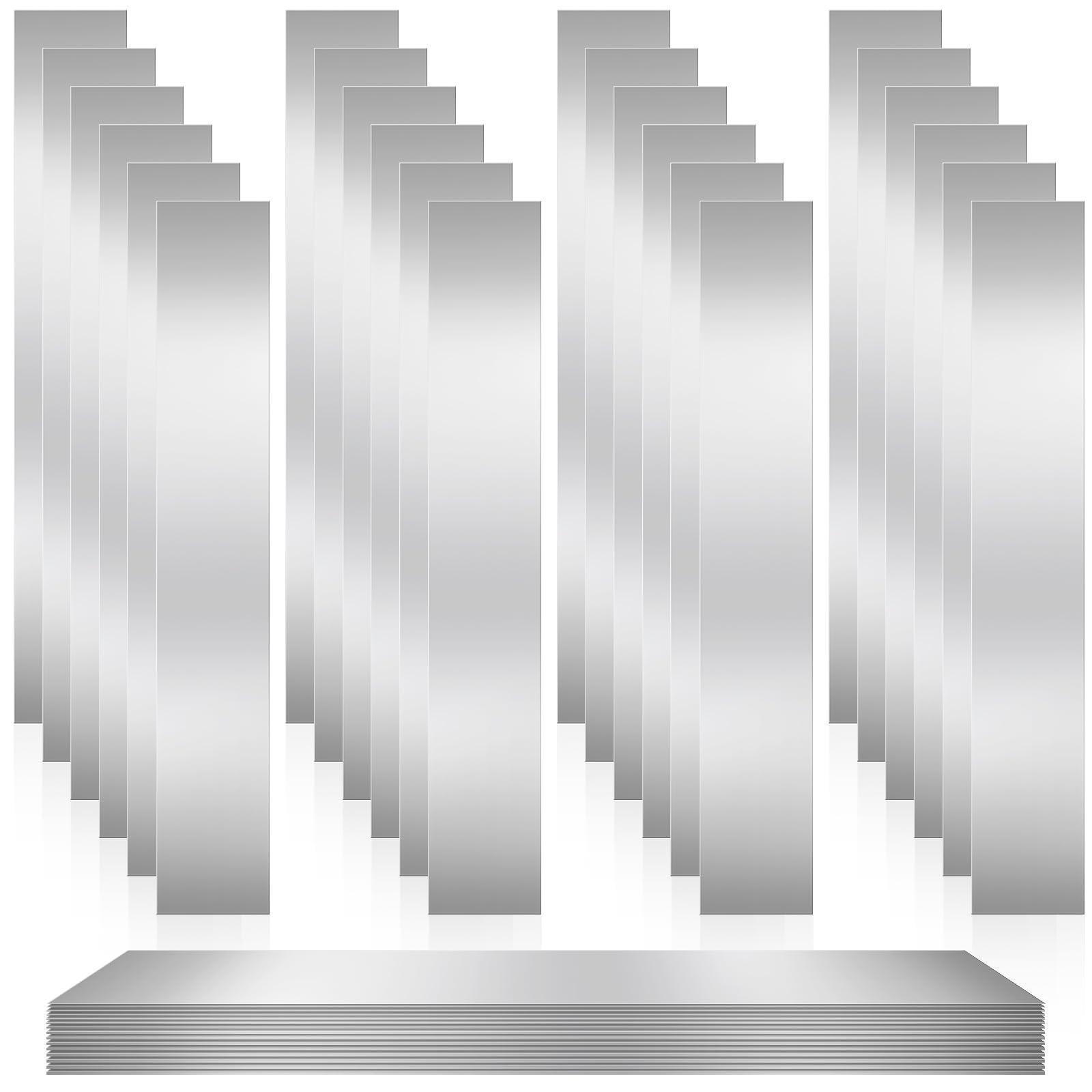 24 Pcs Stainless Steel Shim Stock Assortment 1 Inch x 6 Inch for Gap Filler Trim