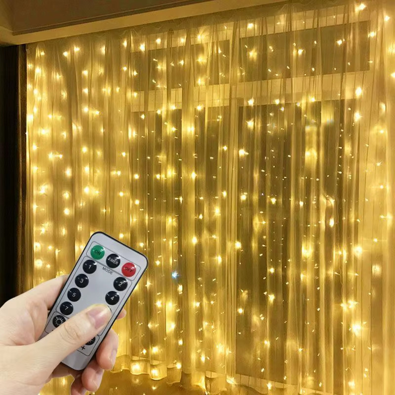 Christmas Home Decoration USB 8 Modes Fairy Garland Lights LED Curtain String Li