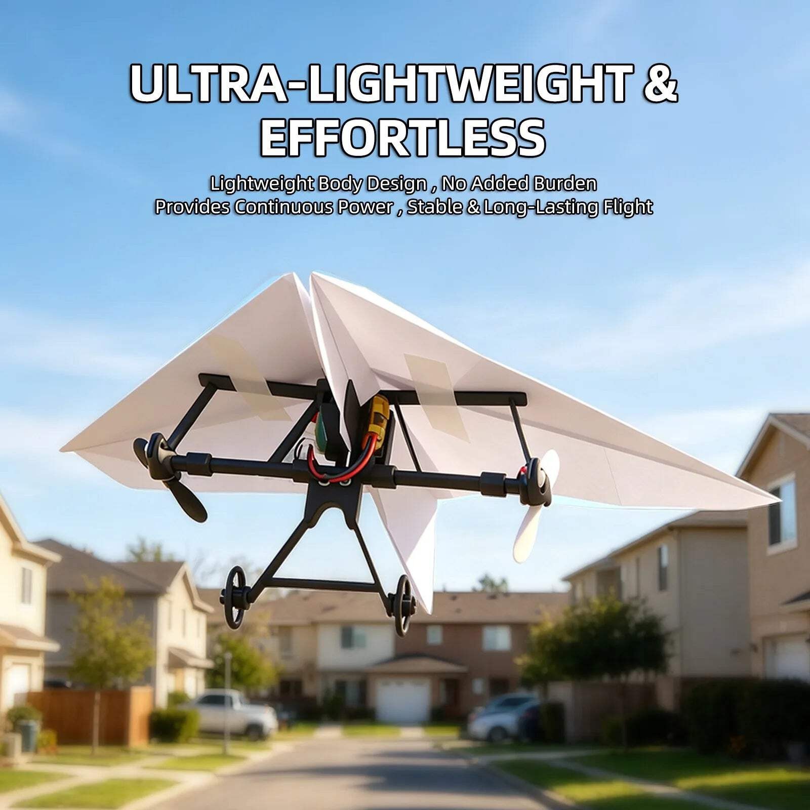 Remote Control Paper Plane Electric DIY Kit Stable Flight Outdoor Toy