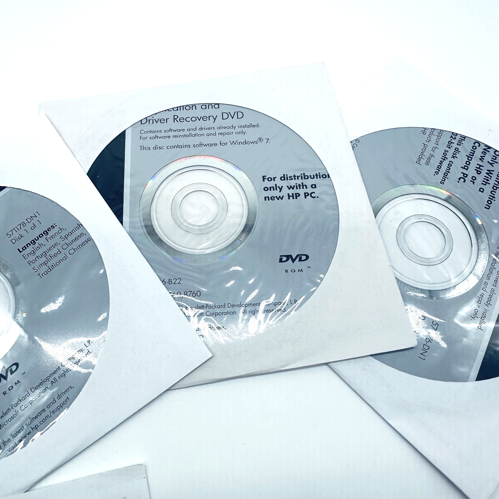 HP Windows 7 CD Disc Notebook Accessories for Dockable System Recovery DVD