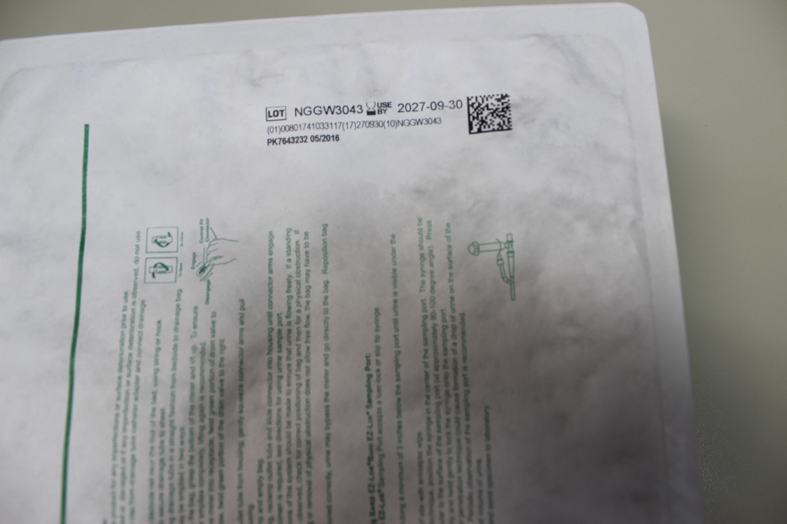 BARD 350ml Urine Meter EZ-Lok Sampling Port