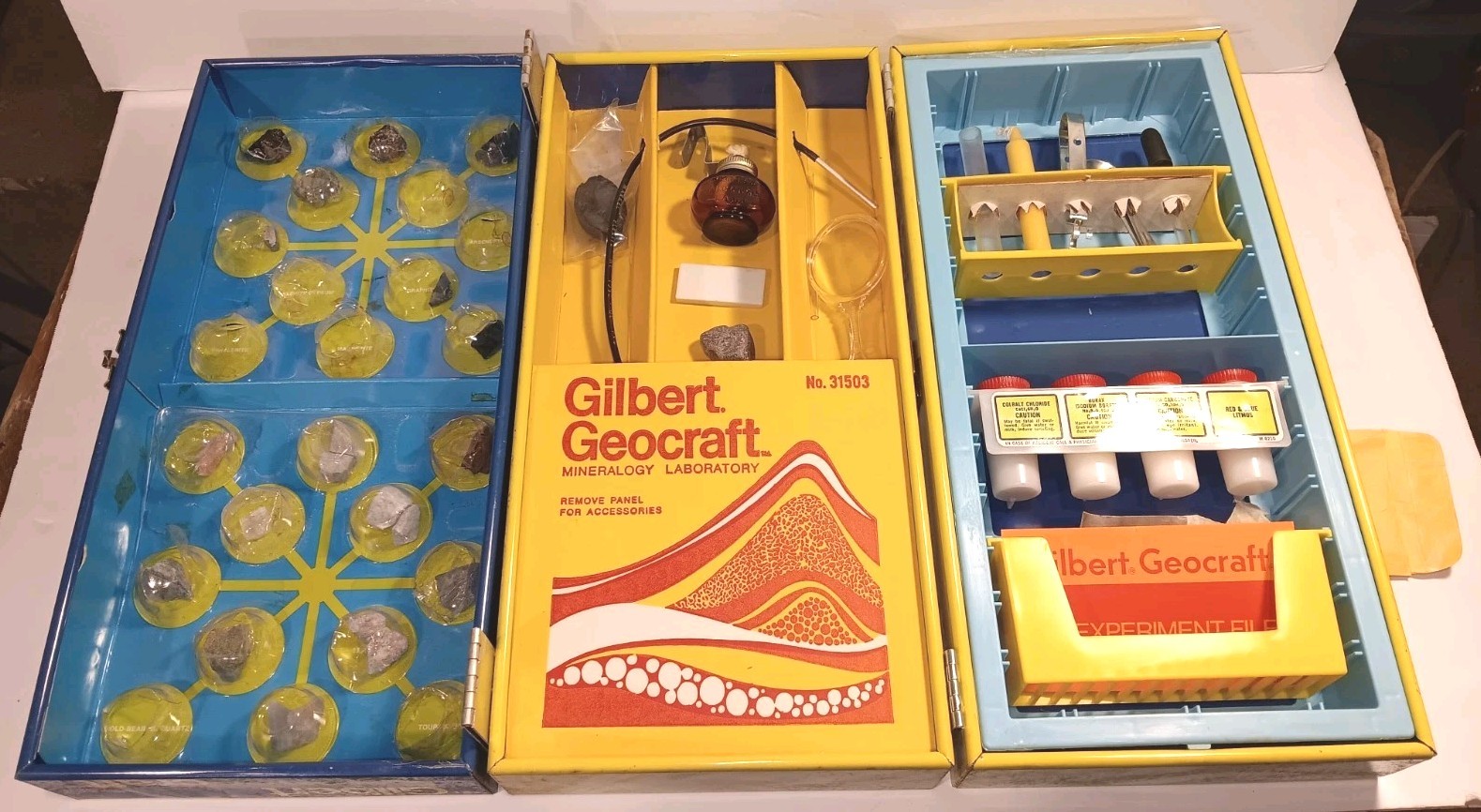 Vintage 1960's Gilbert Geocraft Minerology Lab