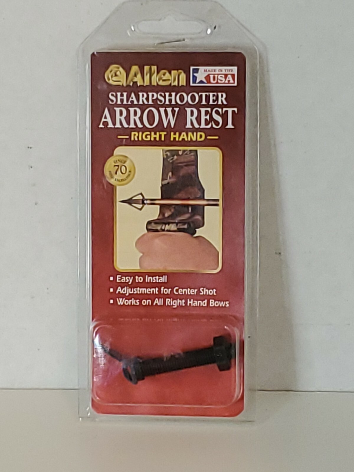Allen Right Hand Sharpshooter Arrow Rest #172 Made In USA Archey Bow Rest