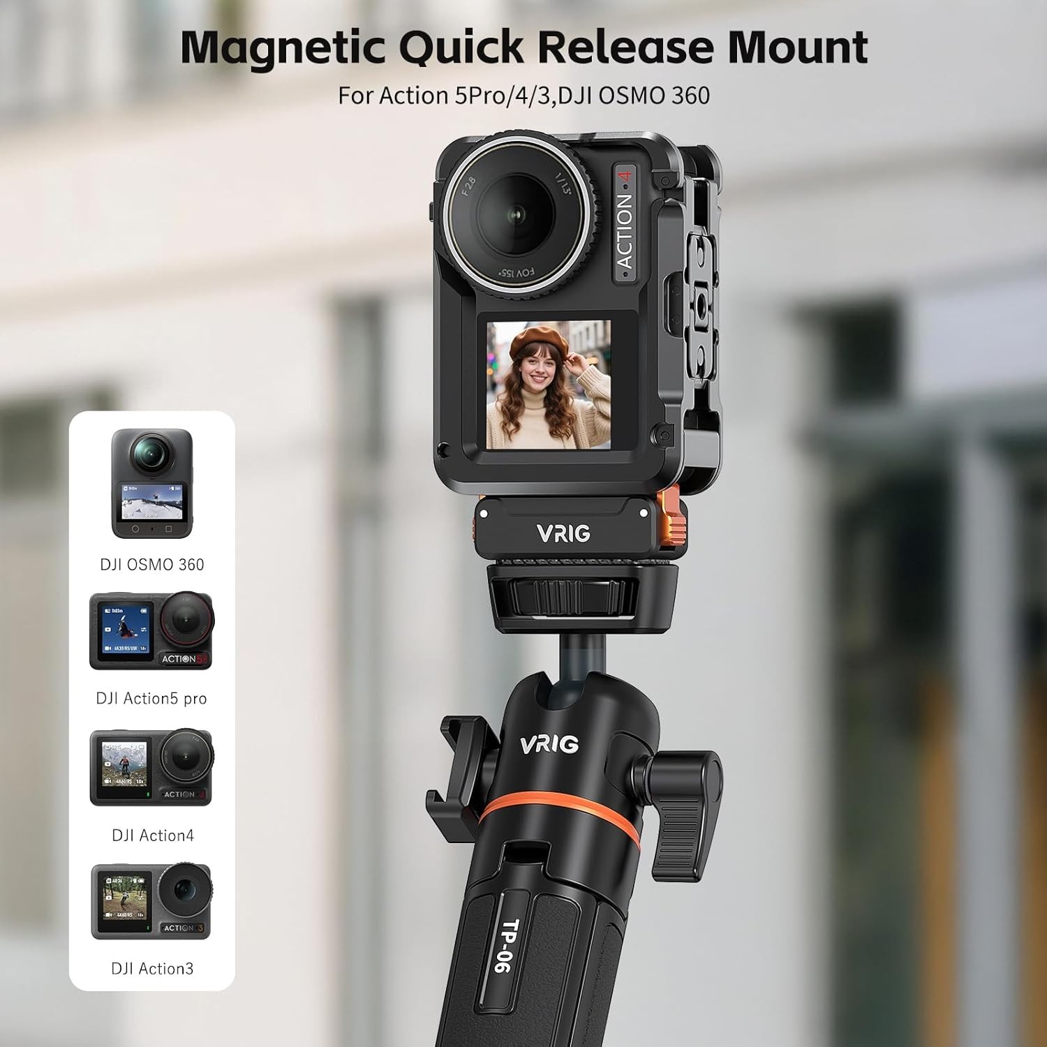 Versatile Quick-Release Tripod Adapter for DJI Osmo Action 3 & 360 Models