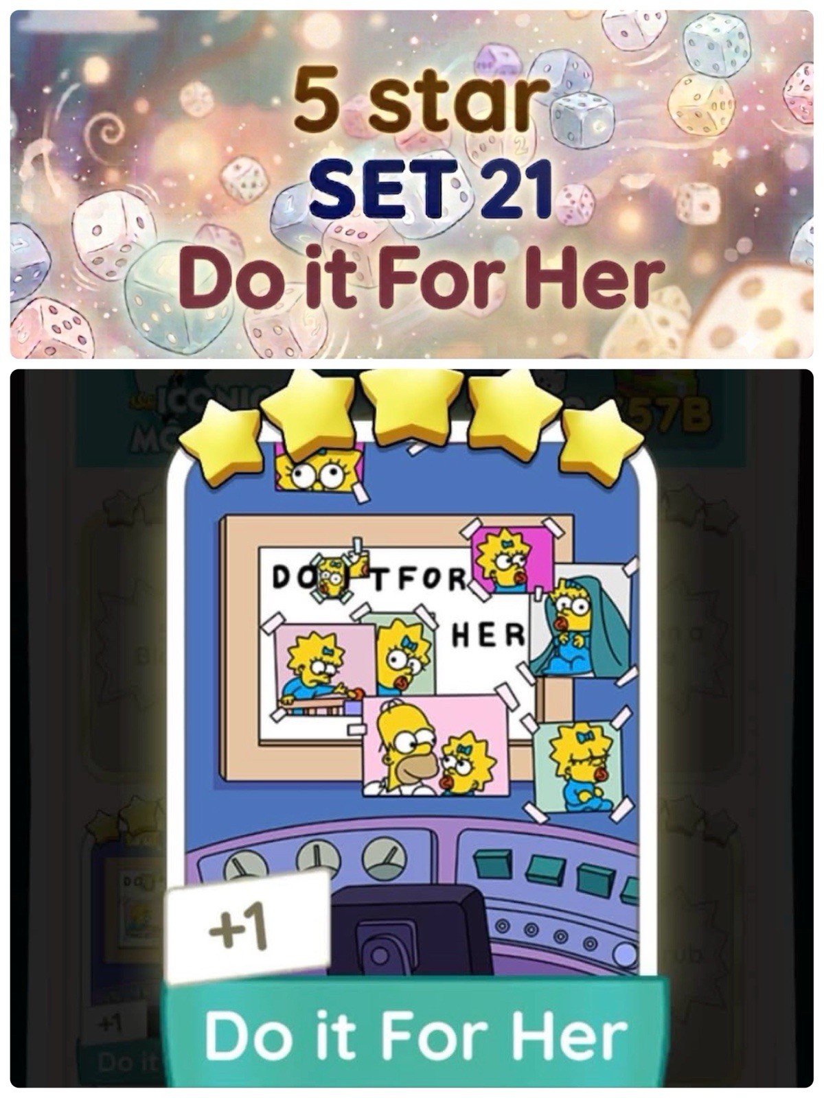 Do it For Her - 5 Star - Set 21 monopoly go