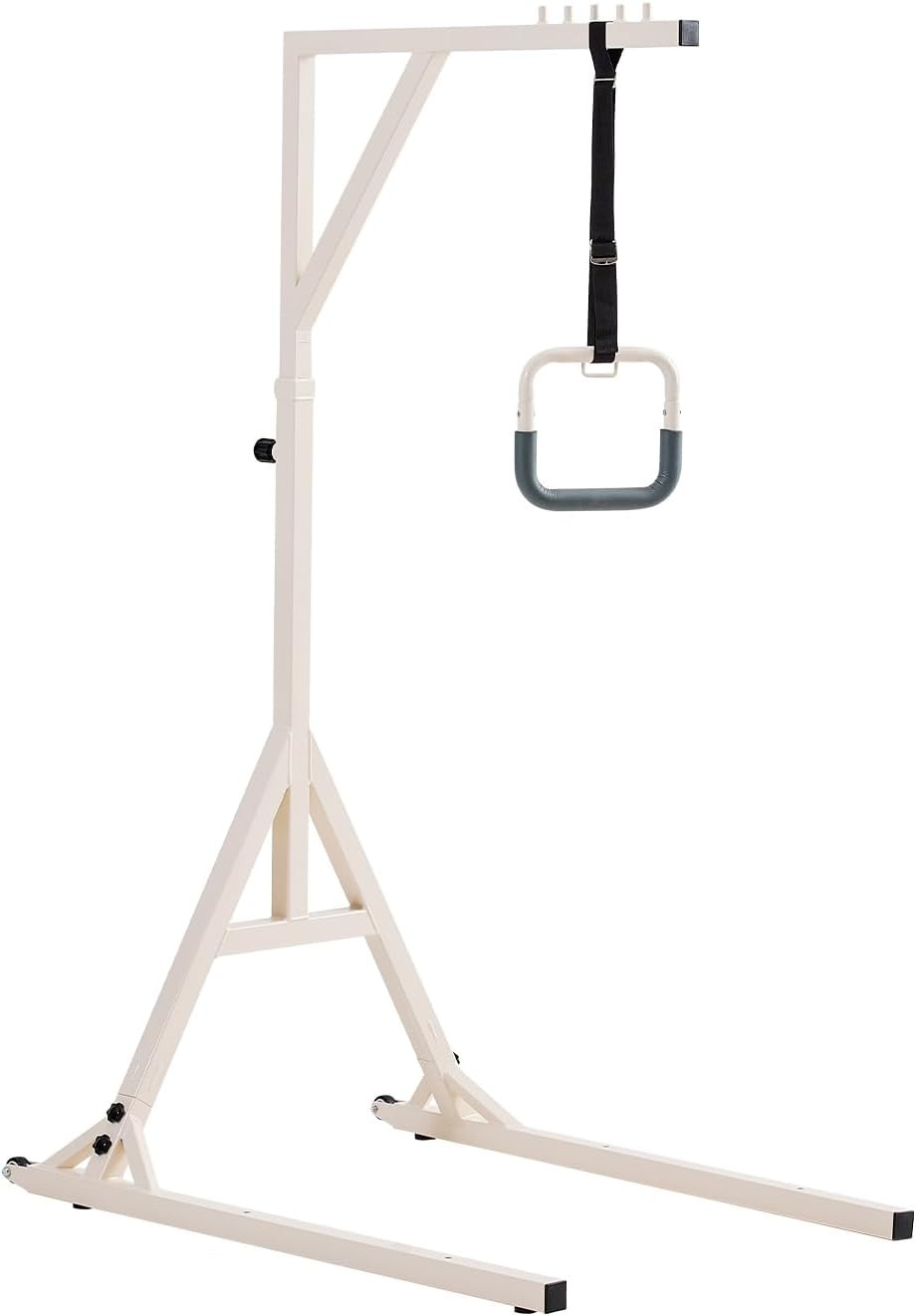 Trapeze Bar for Bed Mobility, Height-Adjustable Bed Trapeze with 2 Casters, 350L