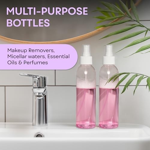 Fine Mist Spray Bottles 8 oz, Empty Refillable Containers - Essential Oils,
