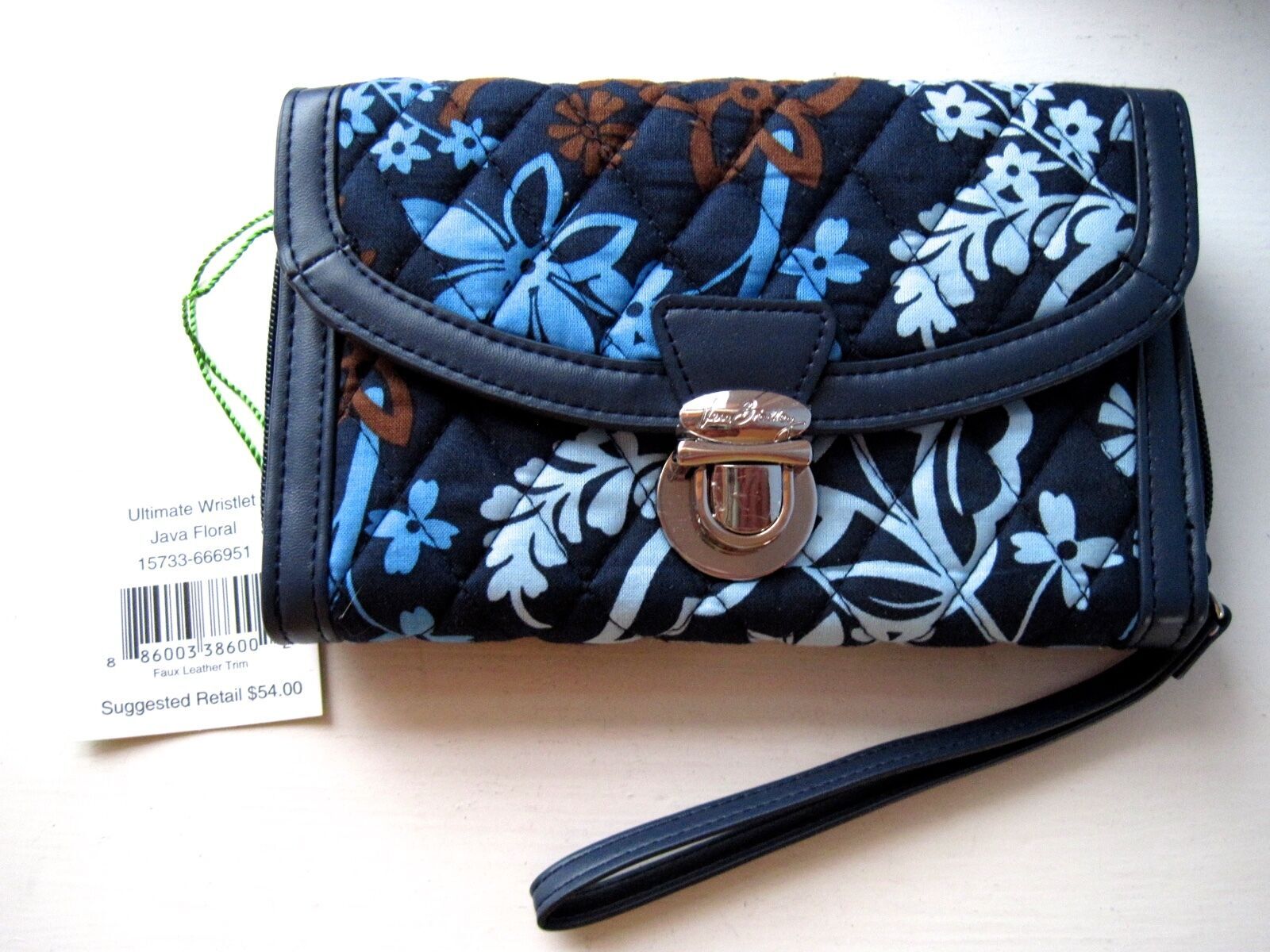 VERA BRADLEY Ultimate Wristlet JAVA FLORAL RTL $54 NWT **Free Shipping**