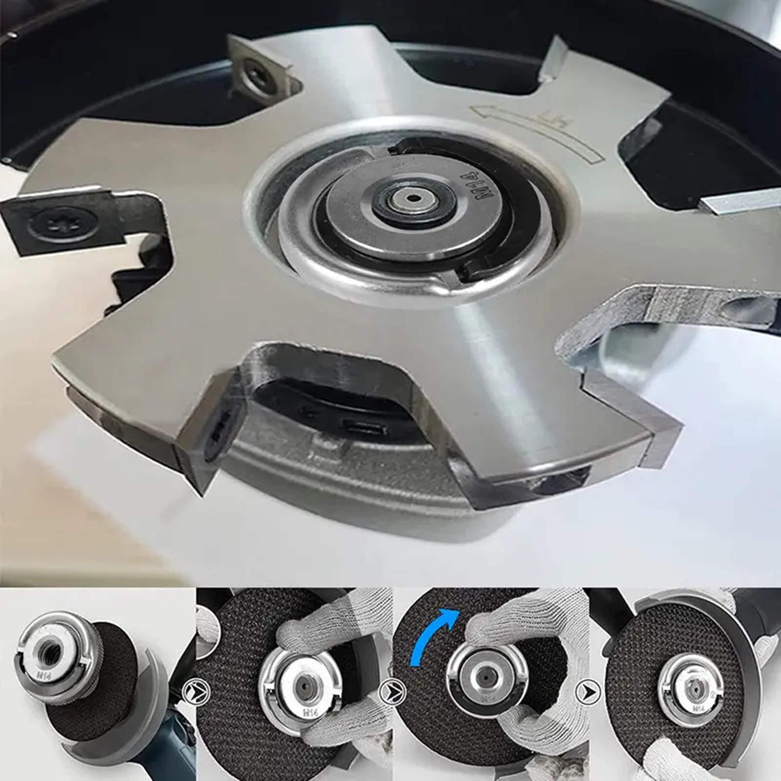 2PCS M14 Self-Locking Press Plate for Grinders Compatible with Diamond Plates