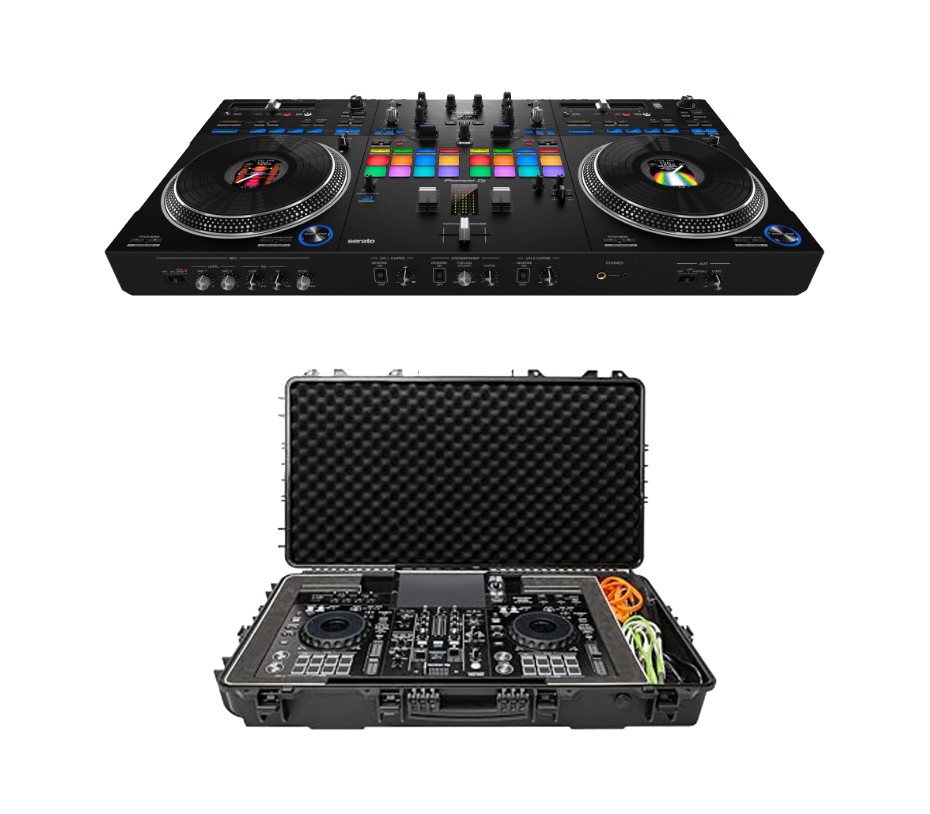 Pioneer DJ DDJ-REV7 Serato DJ Controller+Magma FLXGUARD DJ Controller Trolley