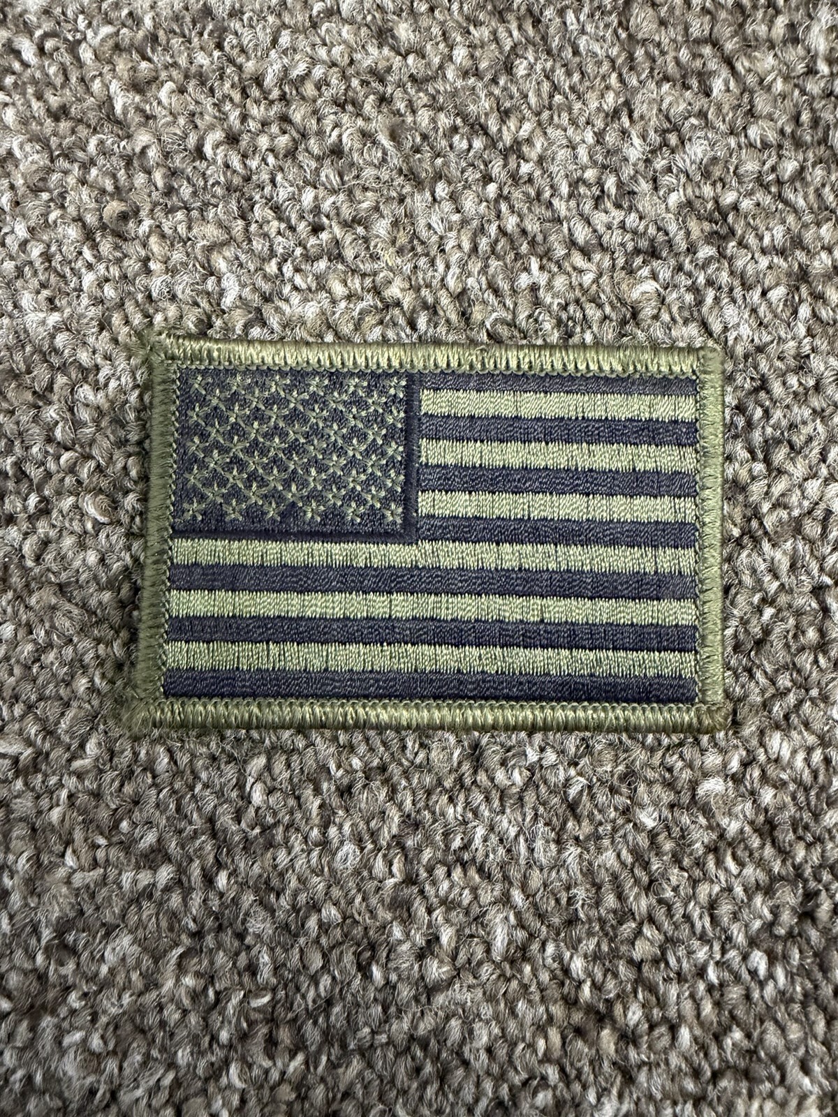 AMERICAN FLAG PATCH  OLIVE DRAB HOOK&LOOP SKU:R