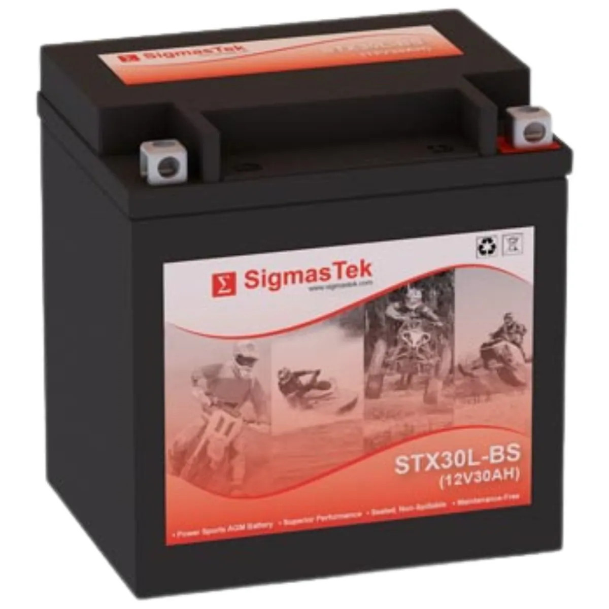 STX30L-BS VRLA Battery for Harley-Davidson 1803CC CVO FLH (Touring), 2007-2016