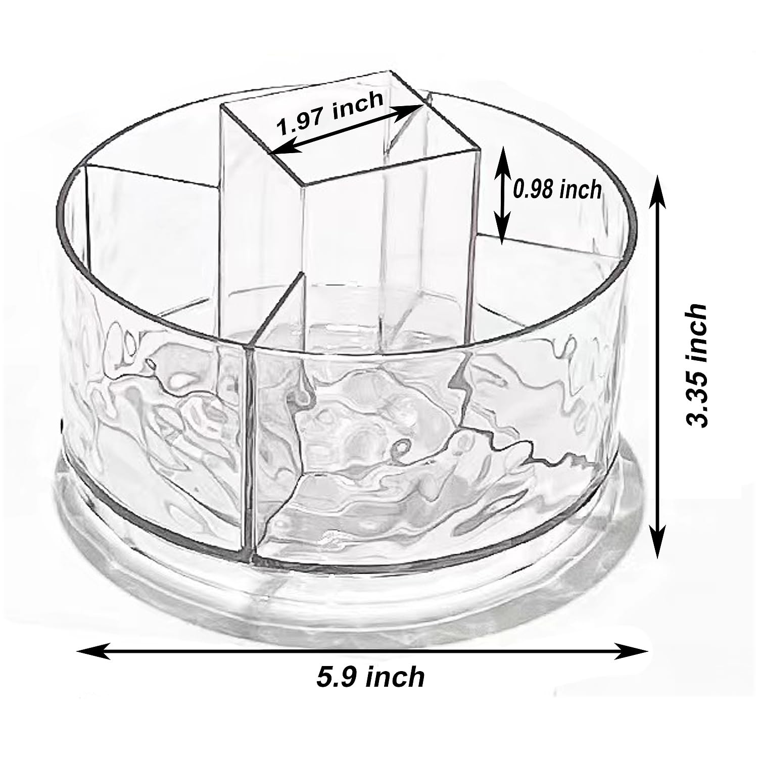 Heavy Duty Rotating Pencil Holder, Desk Organizer with Multi-Compartment Desi...