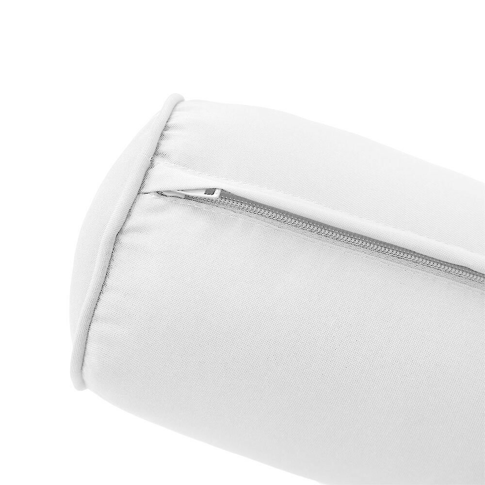 *COVER ONLY* - Outdoor Bolster Pillow Slipcover Piped Trim Medium 24"x6"-AD106