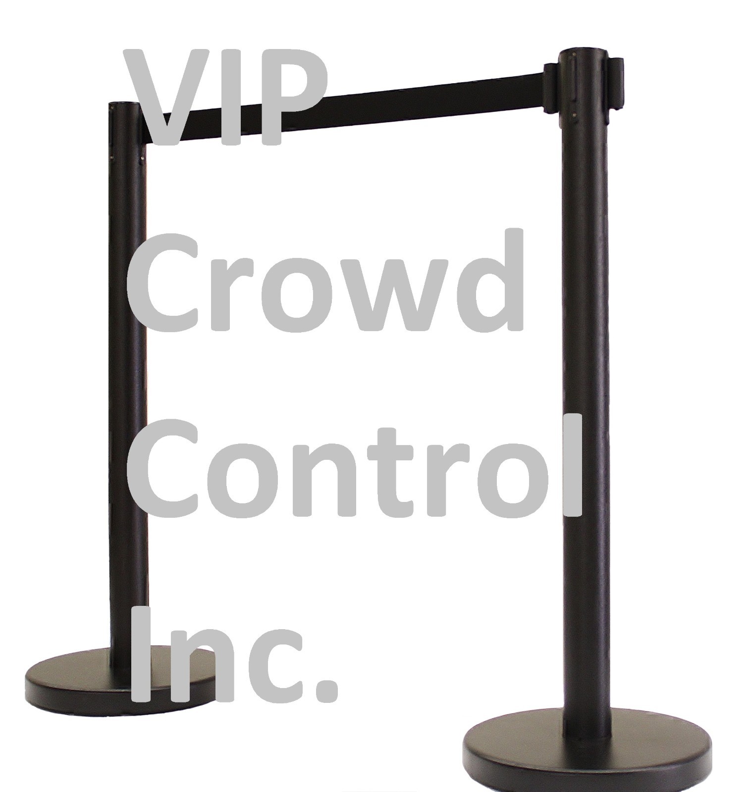 RETRACTABLE BELT STANCHION, 40" TUFF TUX BLACK 13' BLK BELT (AREA VERSION)