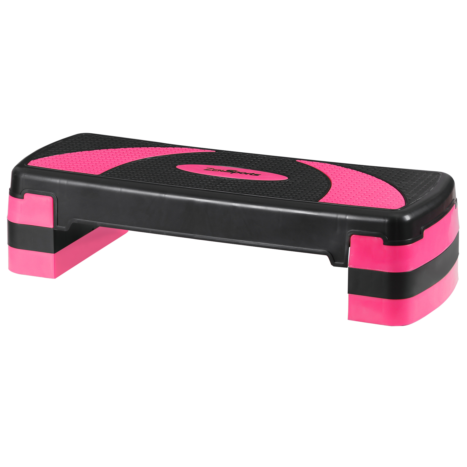 31" Adjustable Exercise Step Platform, 3-Level Height Non-Slip Surface Pink