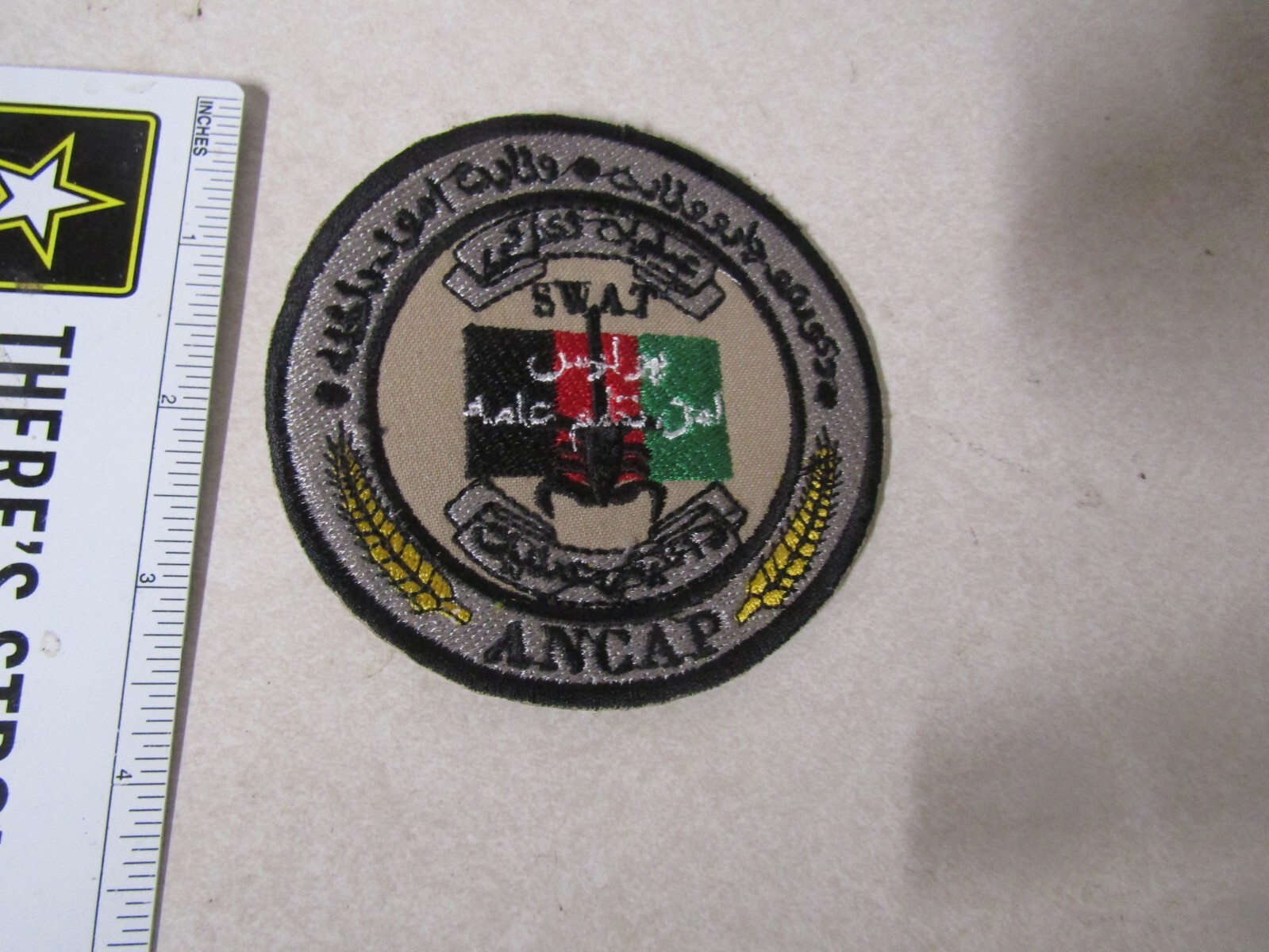 MILITARY PATCH SEW ON THEATRE MADE AFGHANISTAN SWAT ANCAP