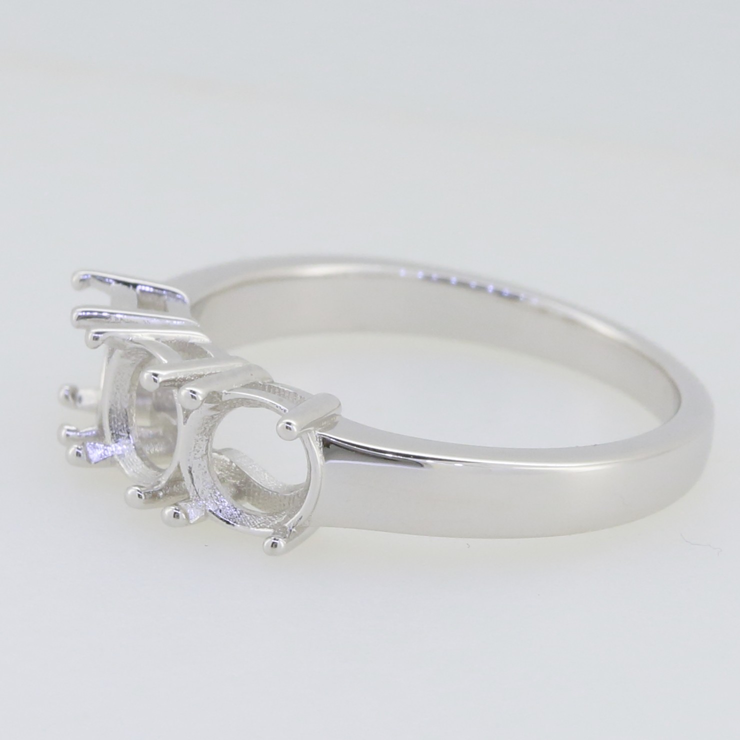 Sterling Silver Semi Mount Ring Setting Round RD 5.5mm