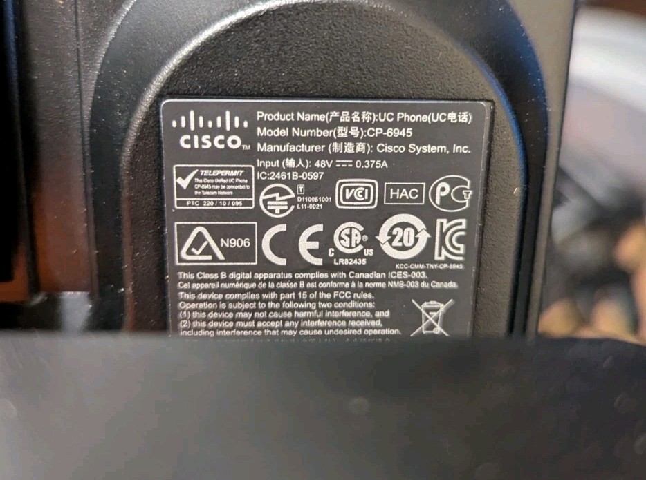 Cisco IP Phone Cp-6945