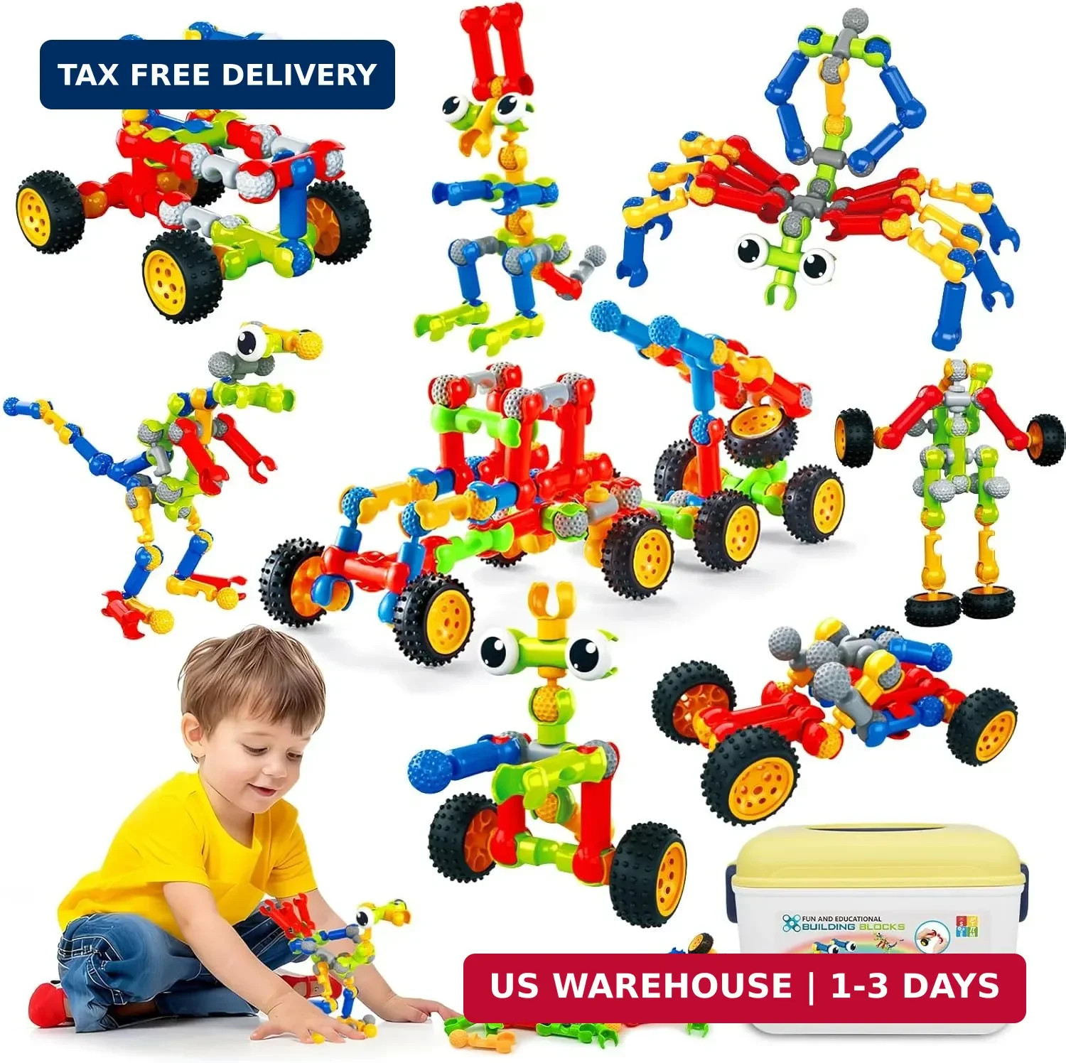 Caferria Building Blocks STEM Toys for 3 4 5 6 7 8+ Year Old Boy Girl Birthday G