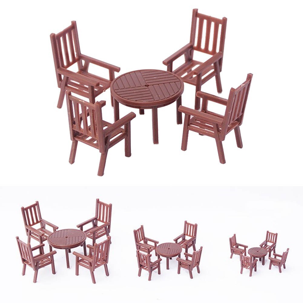 Tables and Chairs Model Kit 5 Sets Accessories Building Model Ho Scale
