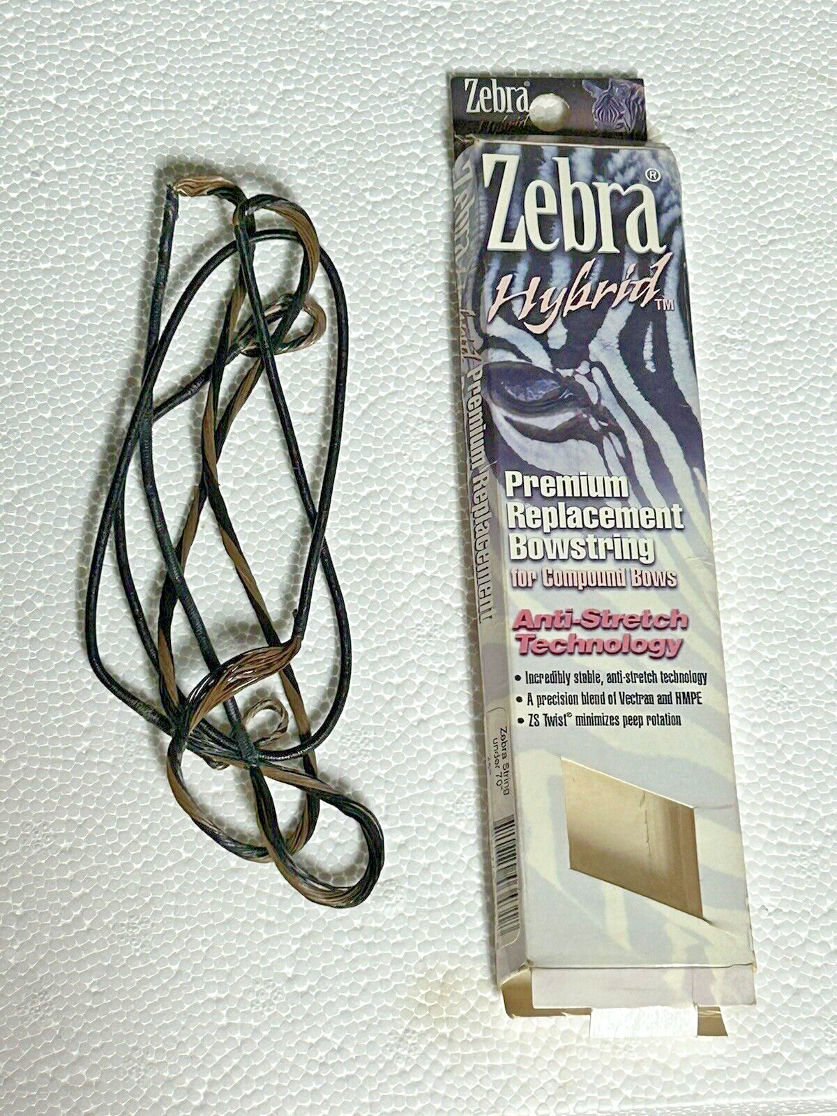 Zebra Hybrid Premium Replacement Bowstring Blk/Tan 96"