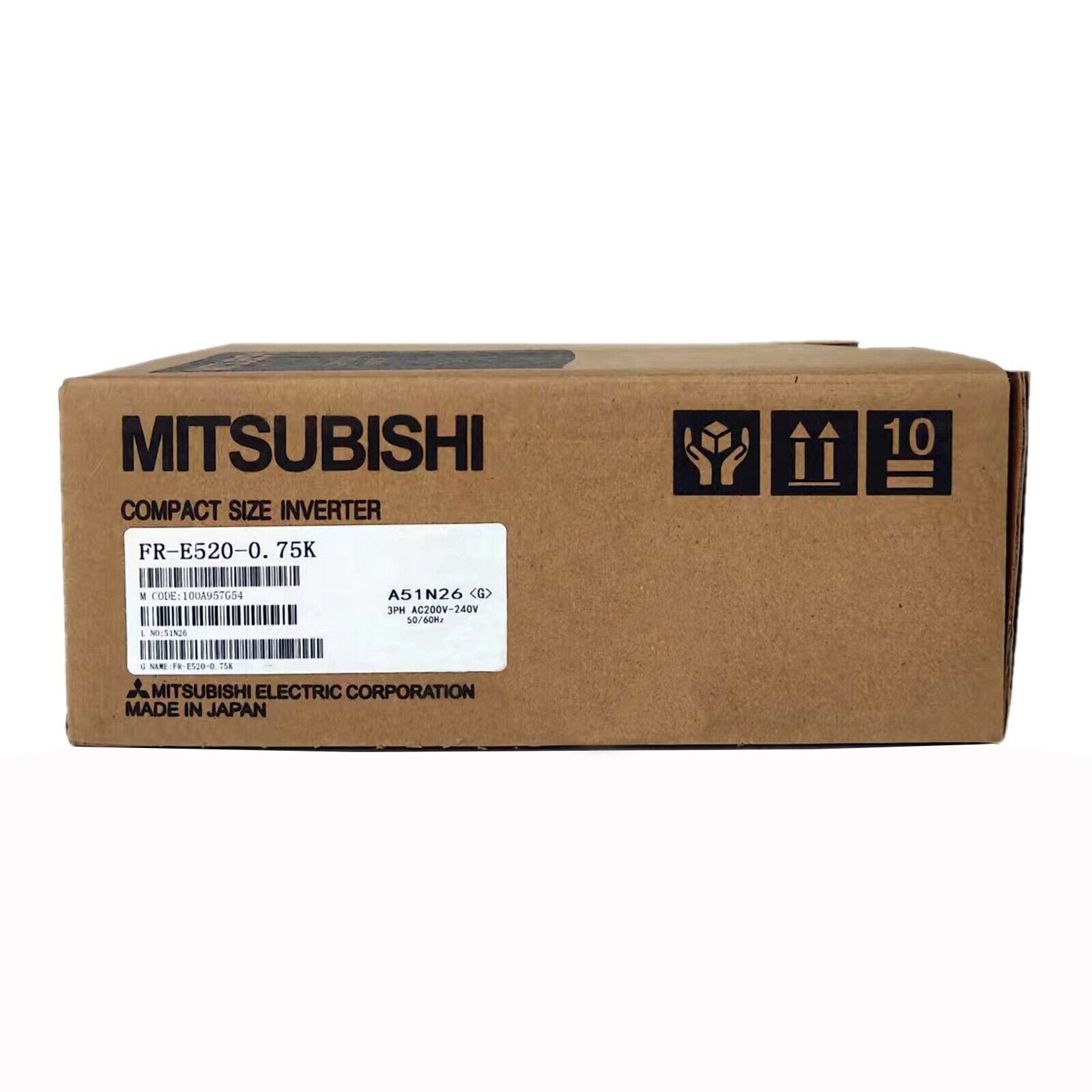 FR-E520-0.75K 1pc New Sealed Mitsubishi Compact Size Inverter FR-E520-0.75K