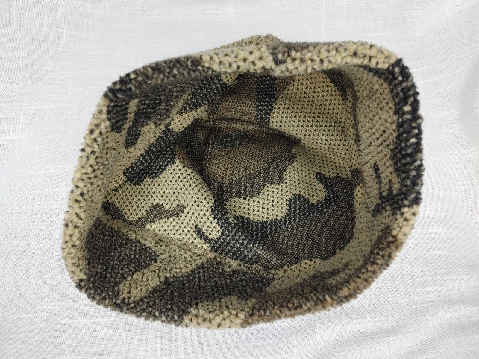 CABELA'S BERBER FLEECE BEANIE HUNTING HAT, OUTFITTER BROWN CAMO