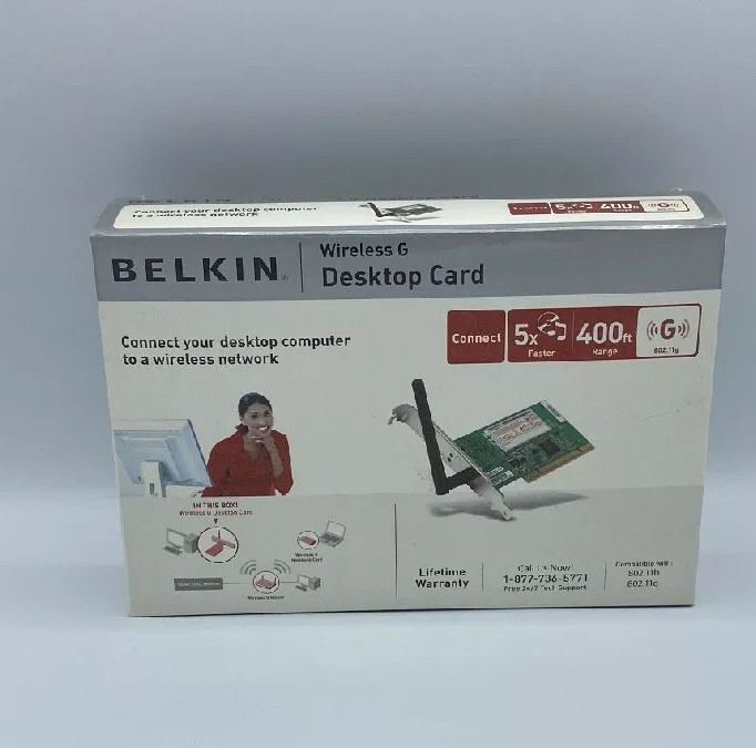 Belkin Wireless G Desktop Card 2005 BRAND NEW