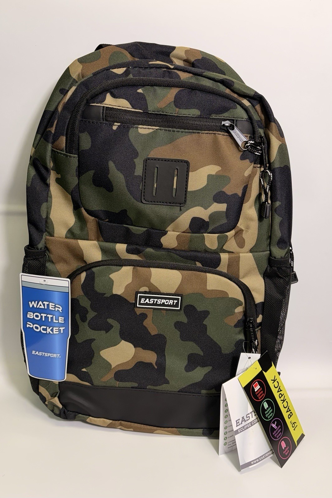 Eastsport Eclipse Core Camouflage Hiking Backpack, Water Bottle Pocket