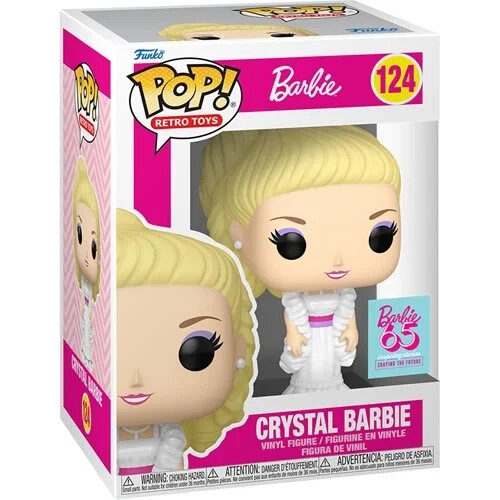 Funko POP! Retro: Barbie 65th Anniversary Crystal Barbie Figure 124 + Protector