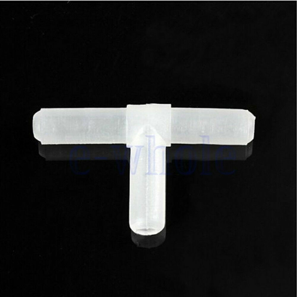 5pcs 3 Way Air Line Connector Aquarium Fish Tank Airline Tee Valve Pump Tube 4mm