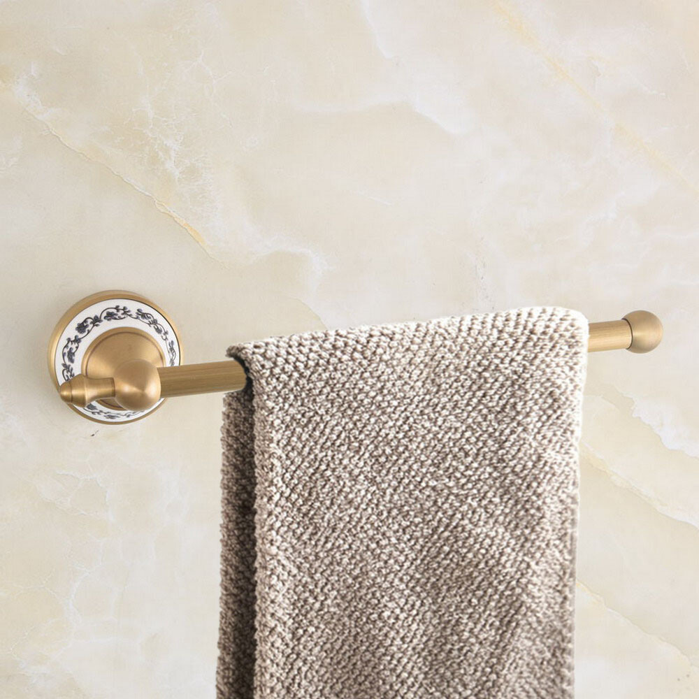 Antique Brass Ceramic Bathroom Accessories Set Bath Hardware Towel Bar szh134