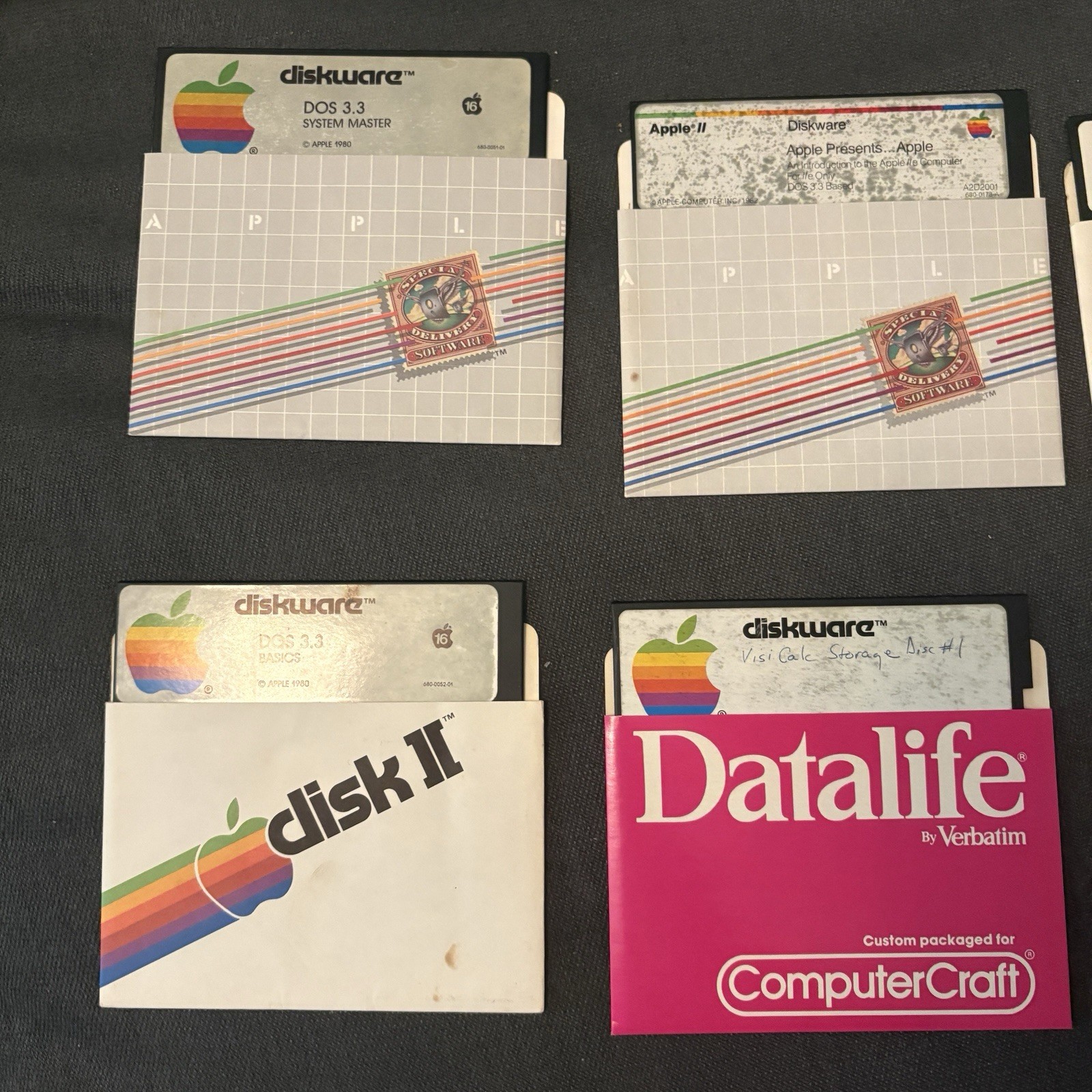 Apple II Software & Manual lot - DOS 3.3; Better Working; Choplifter! - UNTESTED