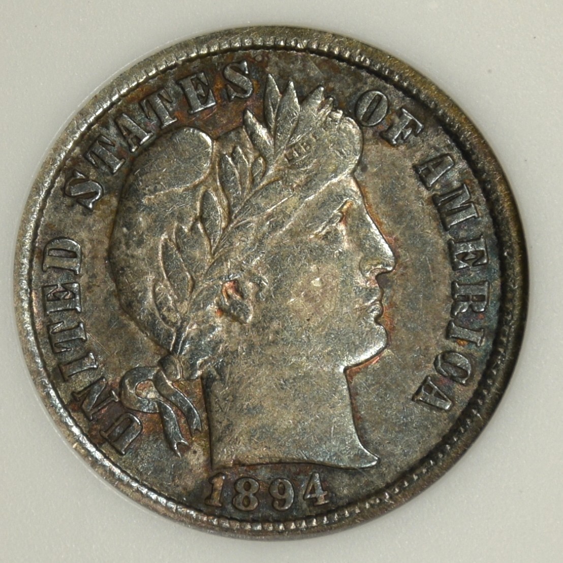 1894 BARBER DIME ~ ANACS EF40 ~ OLD SOAPBOX HOLDER!