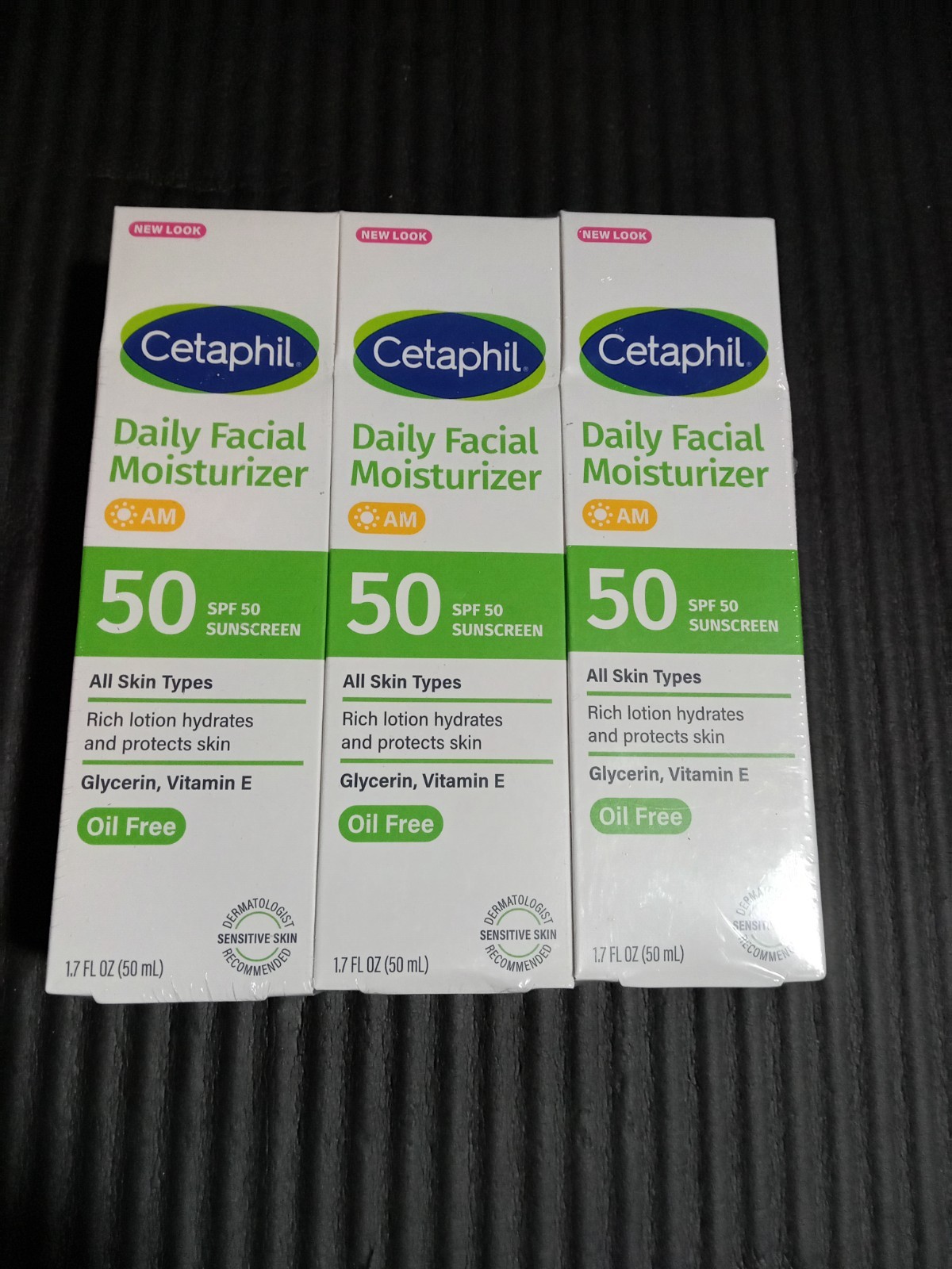 (3x) Cetaphil Daily Facial Moisturizer 1.7oz  SPF 50 Exp 9/27