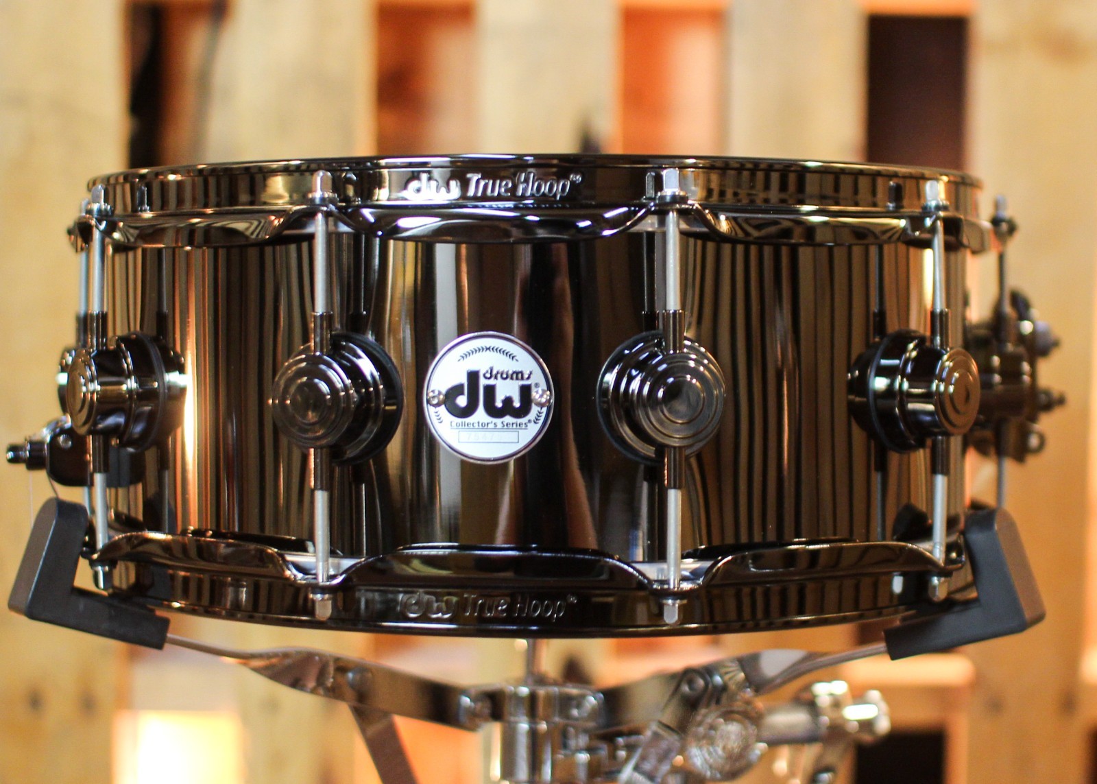 DW 5.5x14 Collectors Black Nickel over Brass Snare Drum w/ Black Nickel Hardware