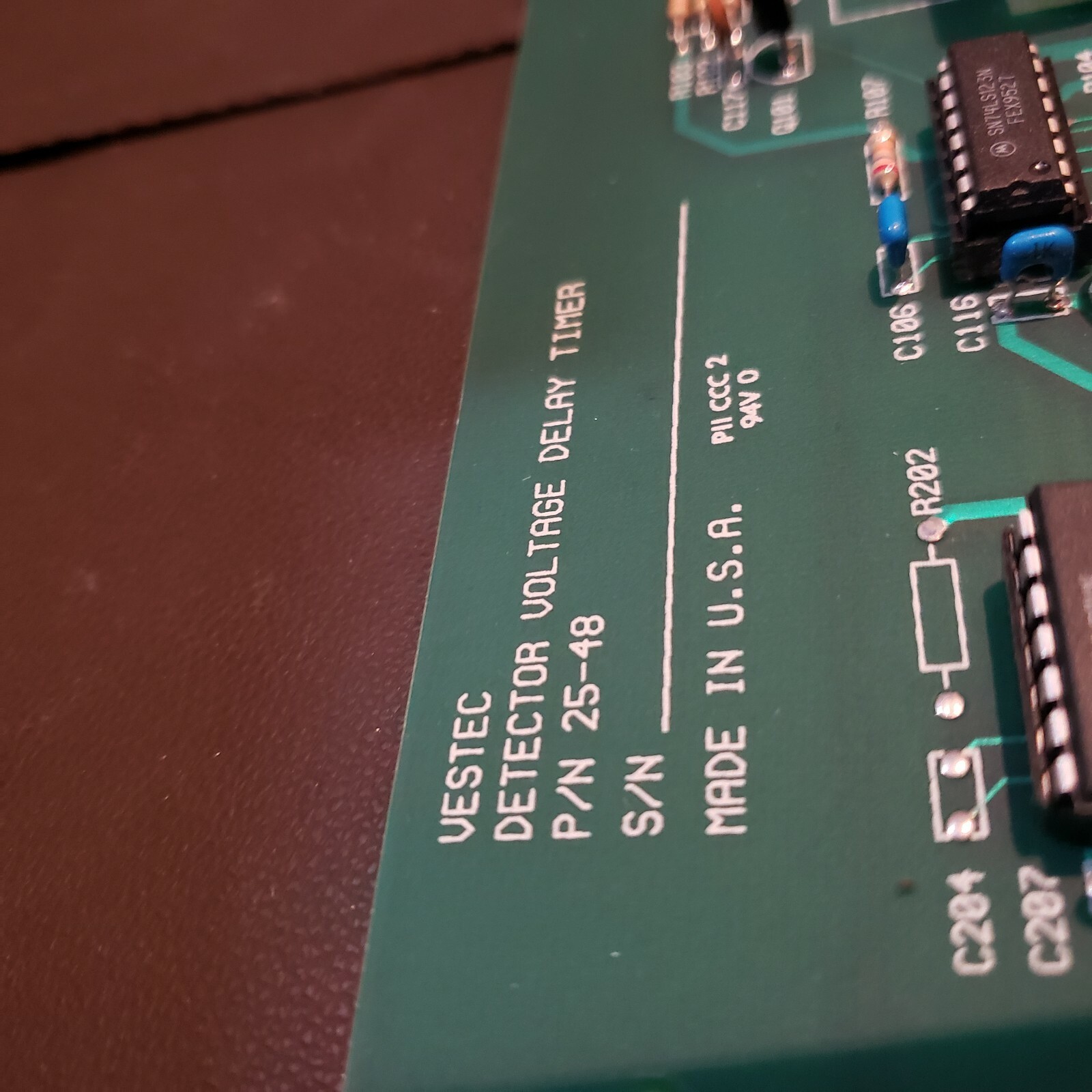 Vestec Detector Voltage Delay Timer Board PN 25-48 PCB TESTED