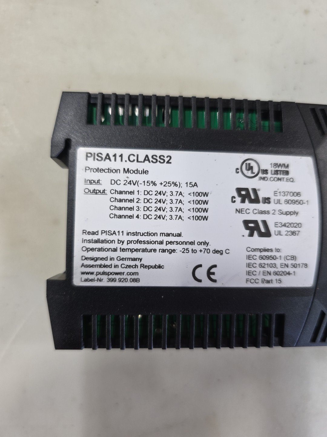 PULS DIMENSION Protection Module PISA11.CLASS2