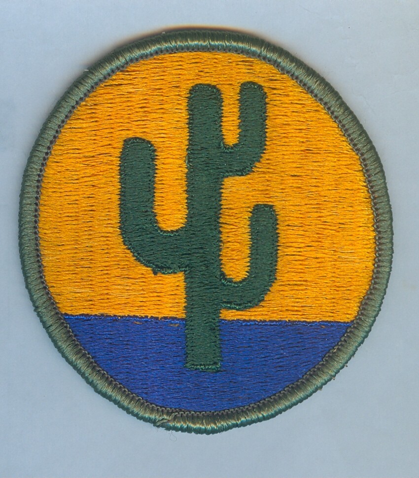 103d Infantry Division - FULL COLOR (LIME GREEN MERROW EDGE BORDER) .... MINT!