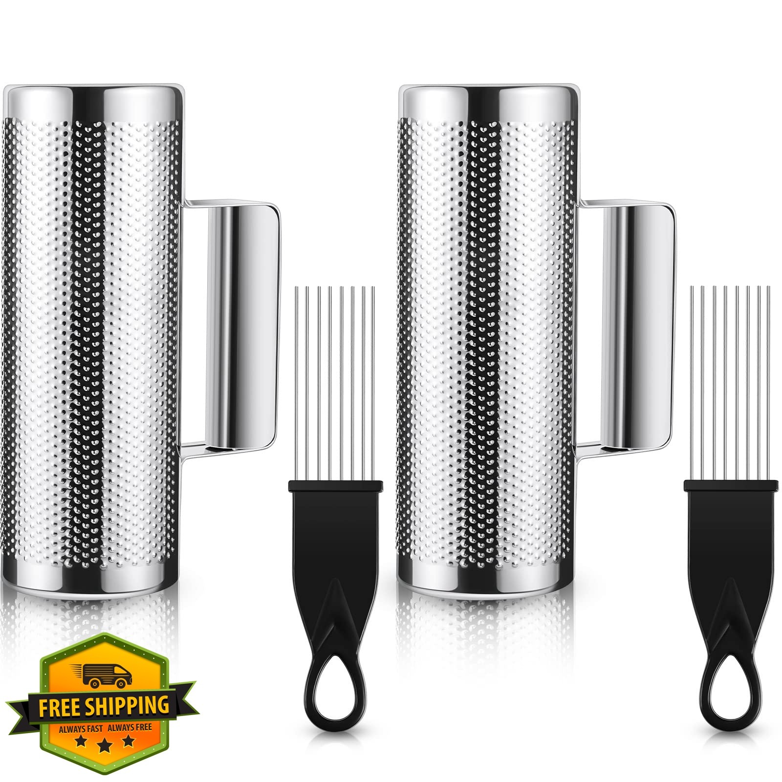 Kathfly 4pc Metal Guiro Shaker 3x8 Inch