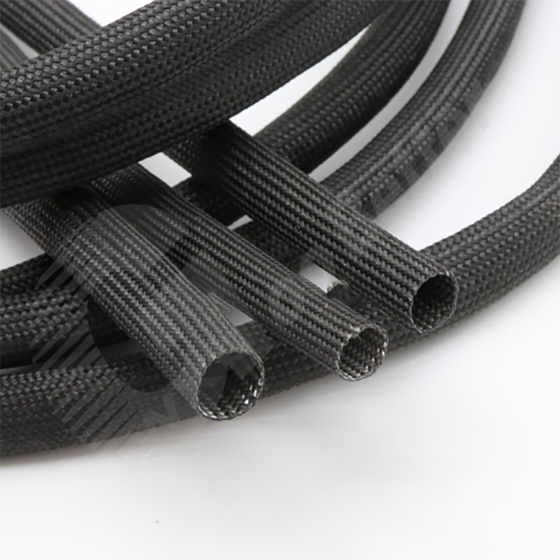 Black Fiberglass High-Temperature Sleeving Φ1mm~Φ30mm 600°C HIGH TEMP Insulating