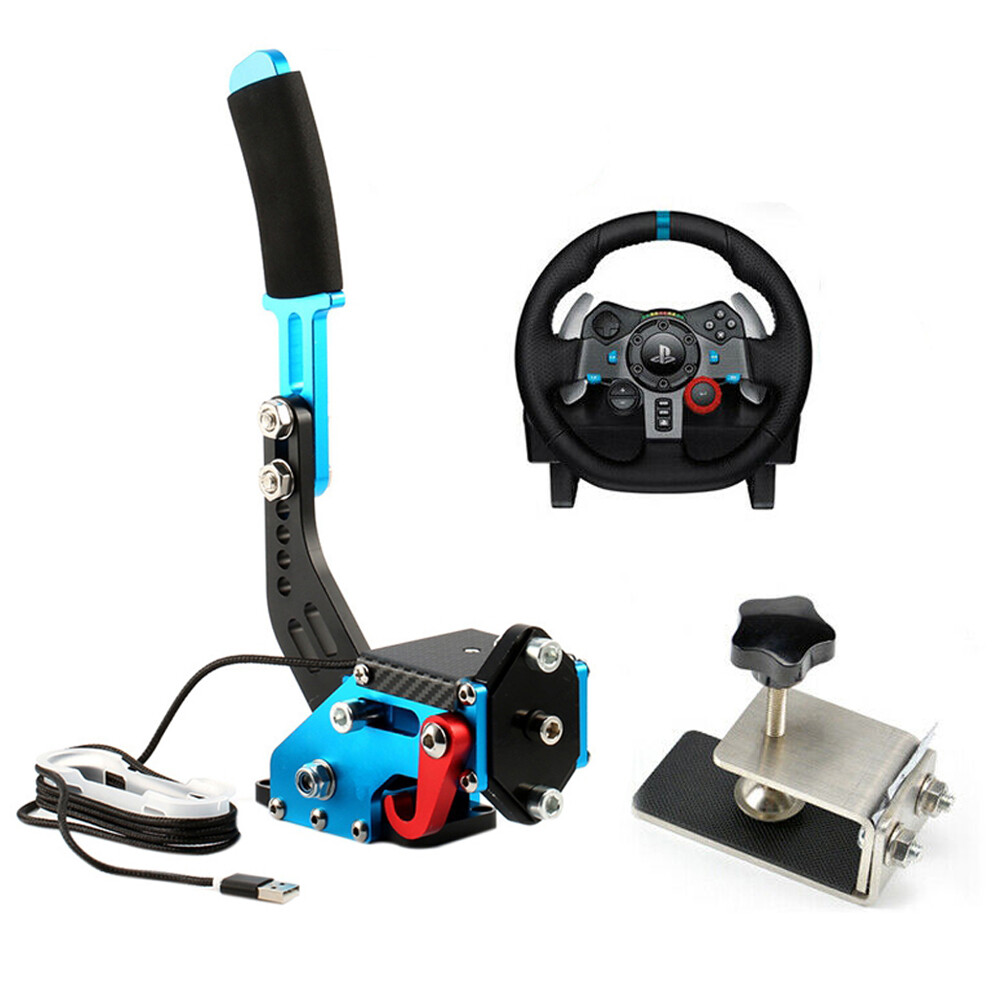 For Racing Games Logitech G27 G25 G29 T300 T500 Blue 14Bit PC USB Handbrake SIM