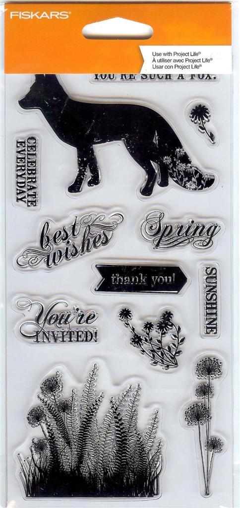 Fiskars WHAT A FOX! 11 Clear Stamps 103780-1001