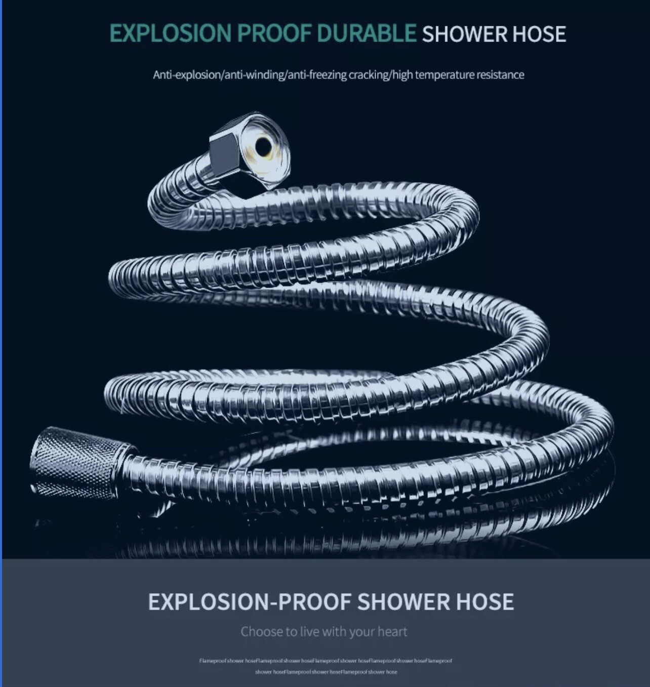 Pedicure Spa Chair Mixing Water Spray Hose G1/2 Explosion Proof Leak Resistant